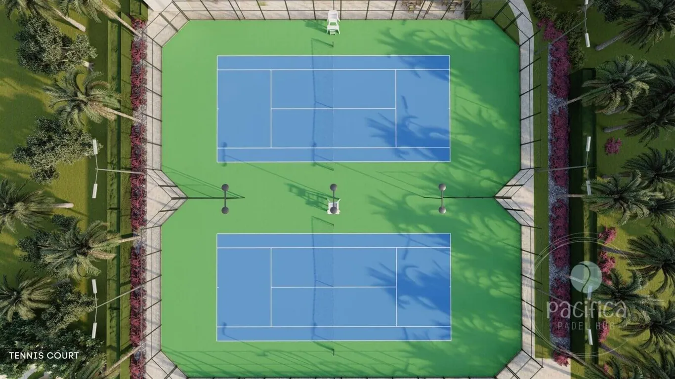 Tennis court construction in the UAE