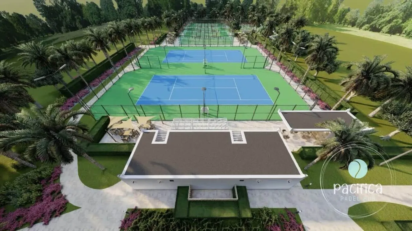 Tennis court construction by Pacifica in the UAE