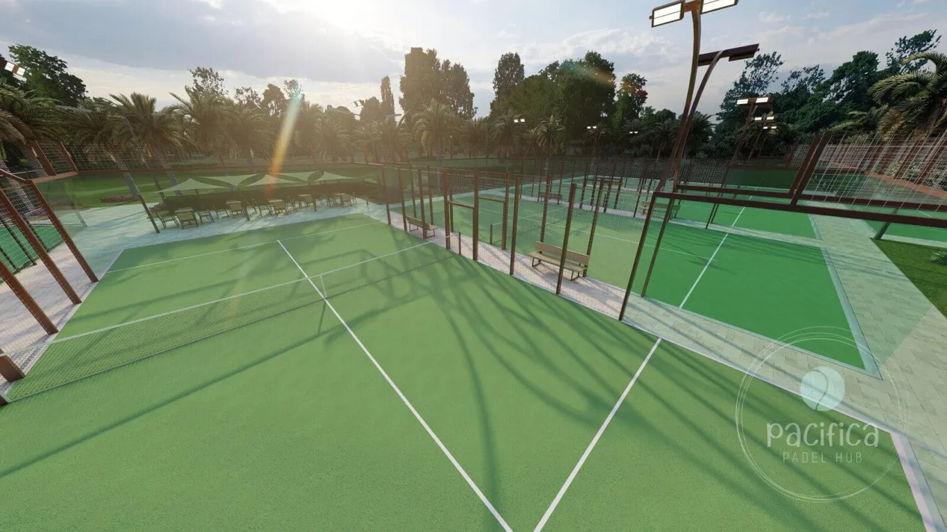 Padel court construction by Pacifica in the UAE